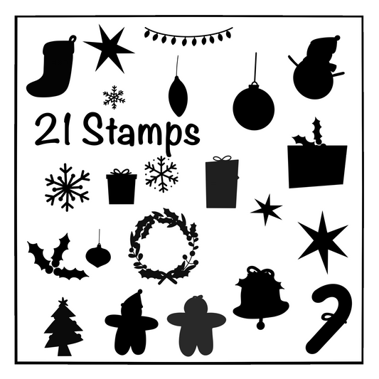 21 Yule Fill Stamps (Procreate)
